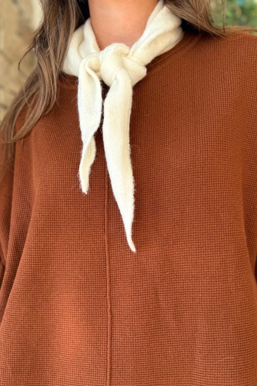 Jonti Knit Neckerchief Ecru